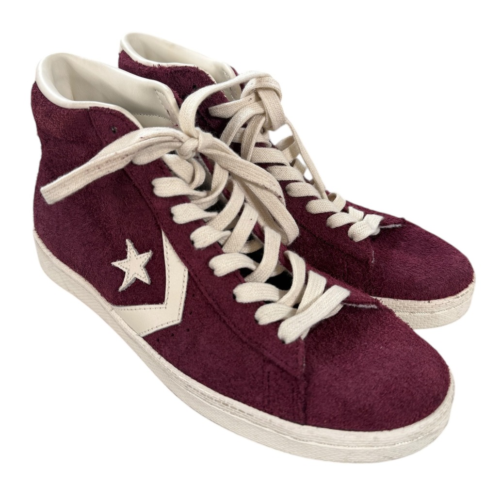 Converse‎ Maroon Suede All-Star Leather Sneakers 157691C Womens 9 Mens 7.5
